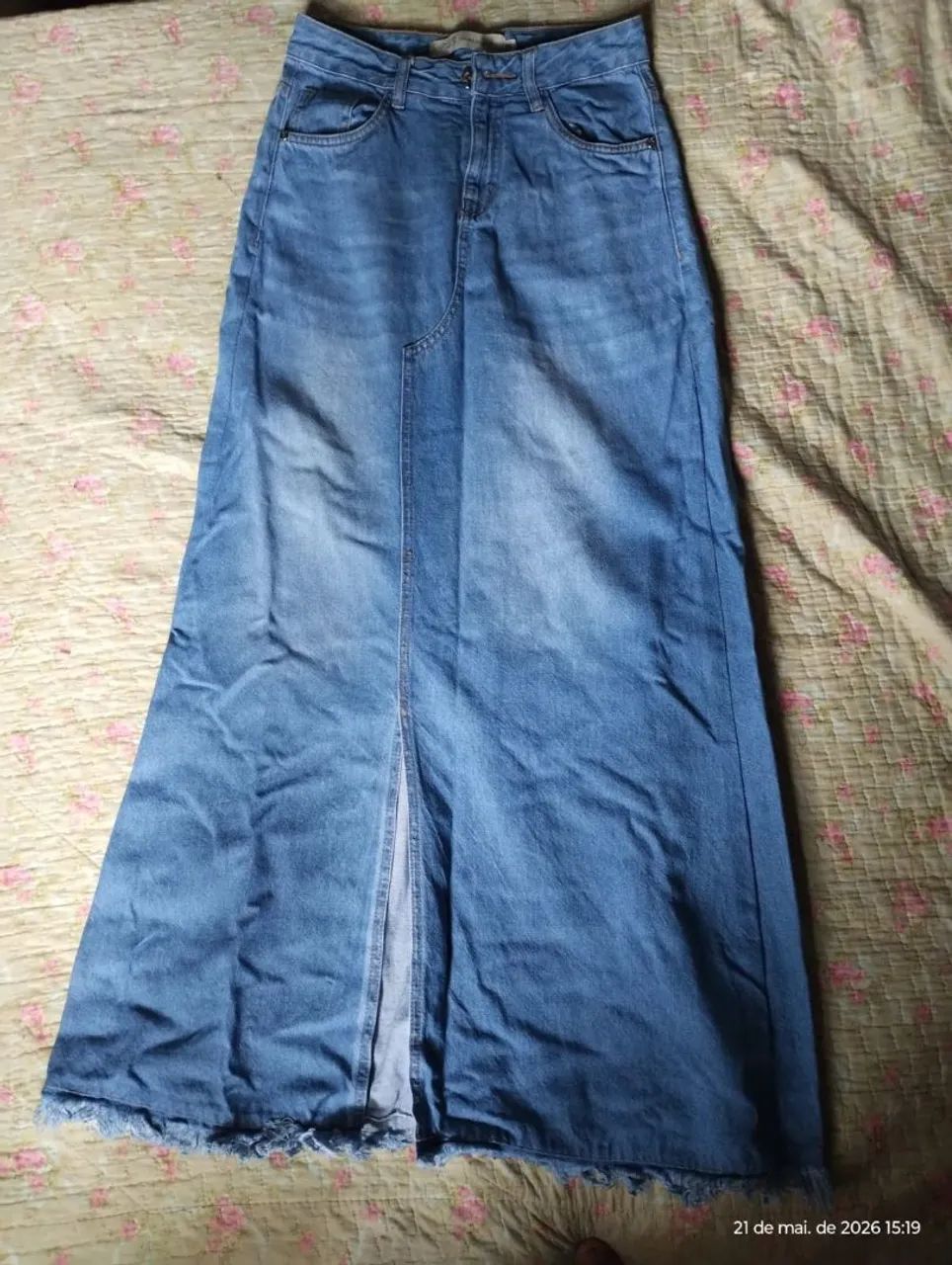 Saia jeans longa número 36 marca Toli - Foto 2