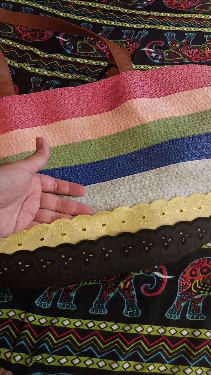 Bolsa de praia colorida linda!! - Foto 5