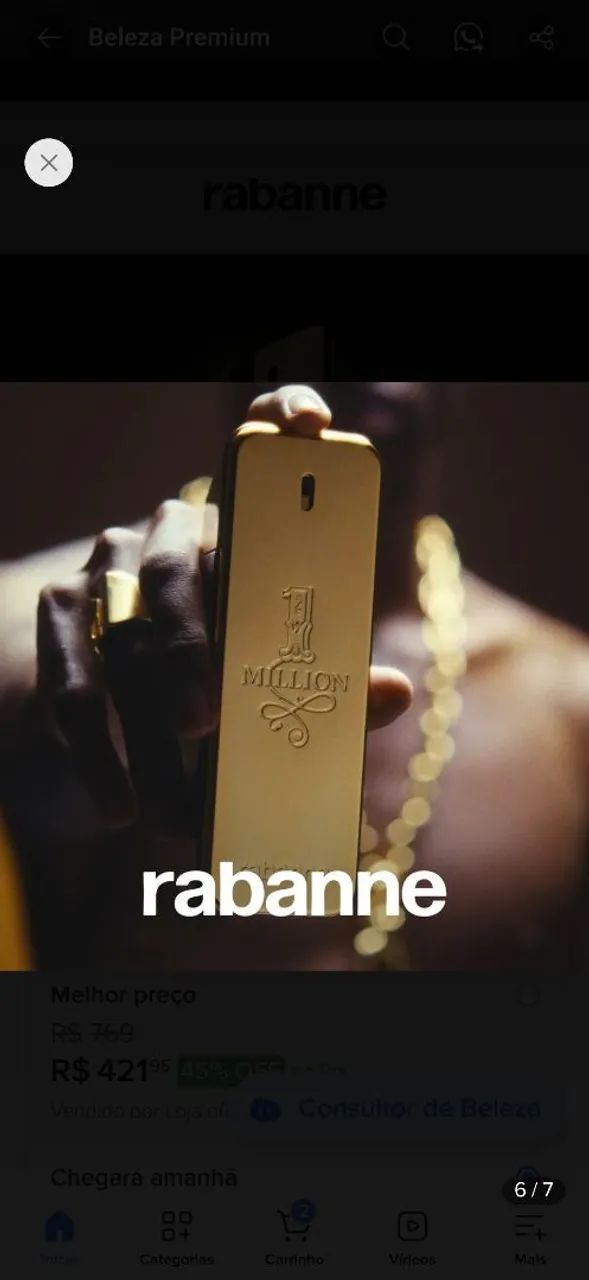 One Million Rabanne 50 ml - Original Importado - Foto 2