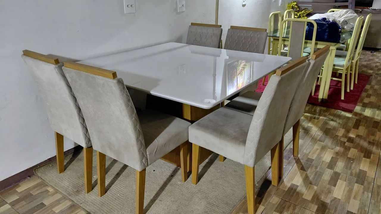 Mesa de luxo 6 cadeiras  - Foto 4