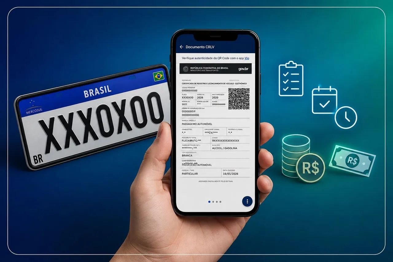 Taxas de emplacamento de veículos 
