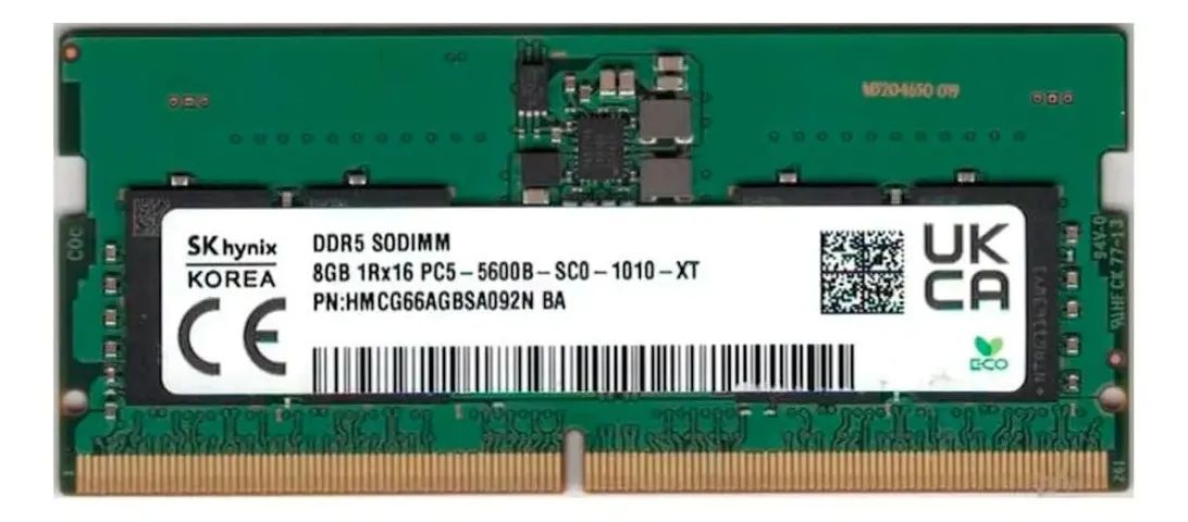 Par Memórias RAM Notebook SK Hynix DDR5 16GB (2x8GB) 5600MHz