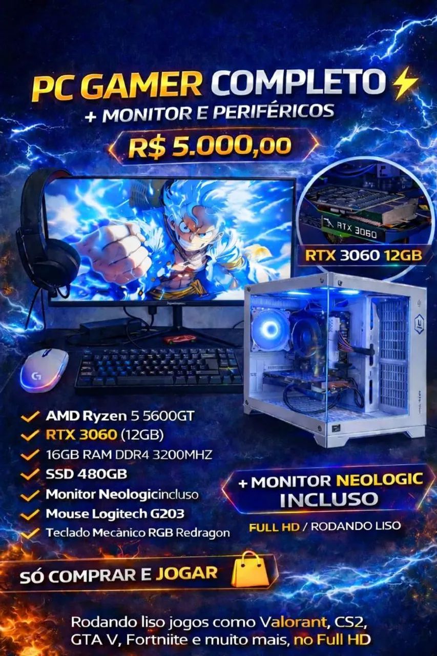 PC GAMER COMPLETO + PERIFÉRICOS