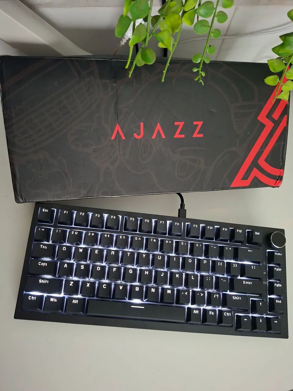 Teclado Mecânico Ajazz AK820 75% com Knob - Switch Red