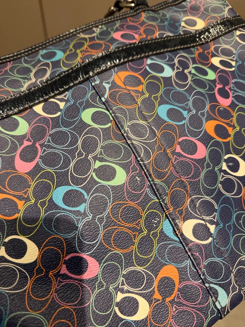 Bolsa Tote Coach Colorida - Foto 3