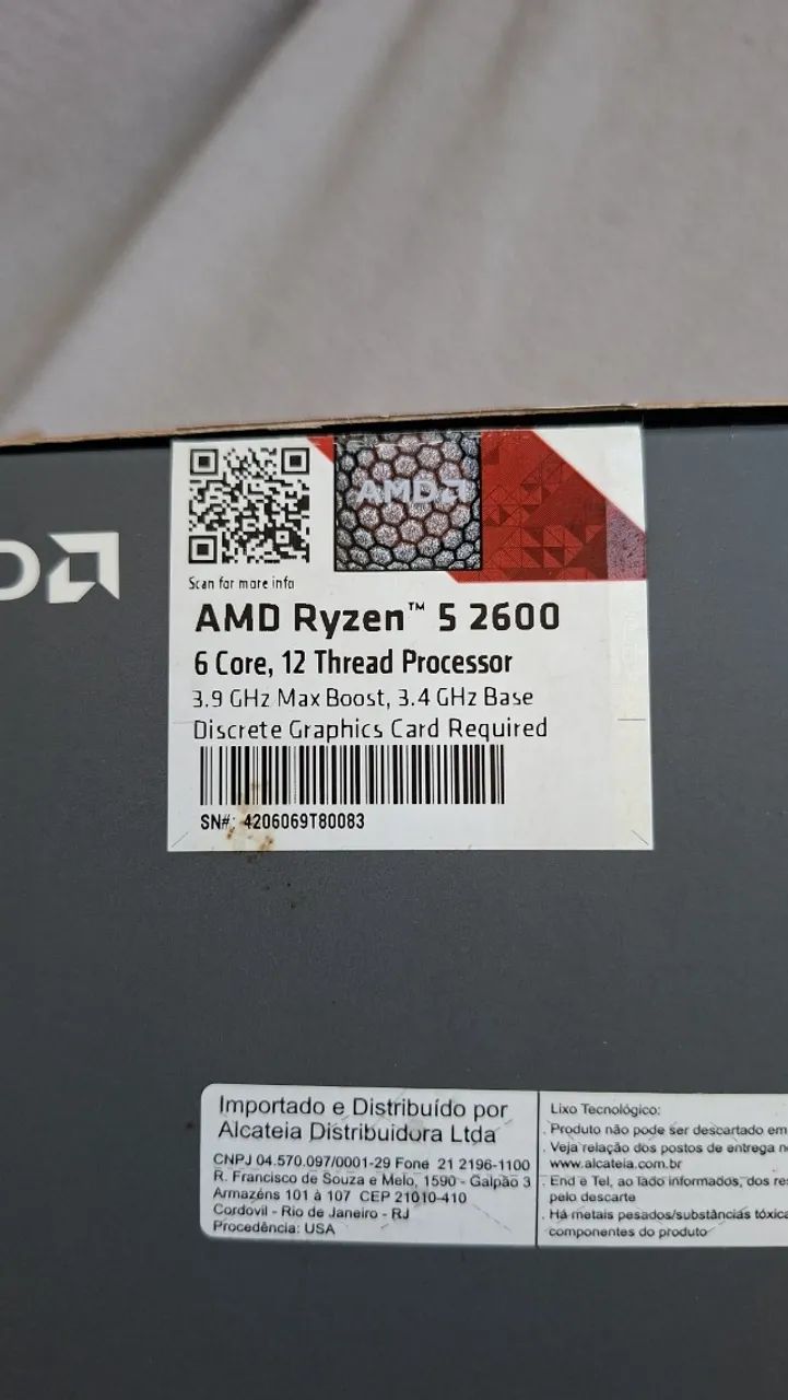 Processador ryzen 5 2600