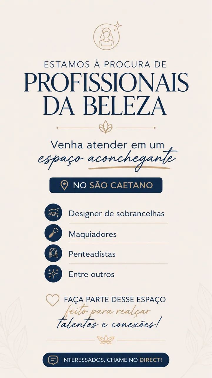 Procuro profissionais da beleza 