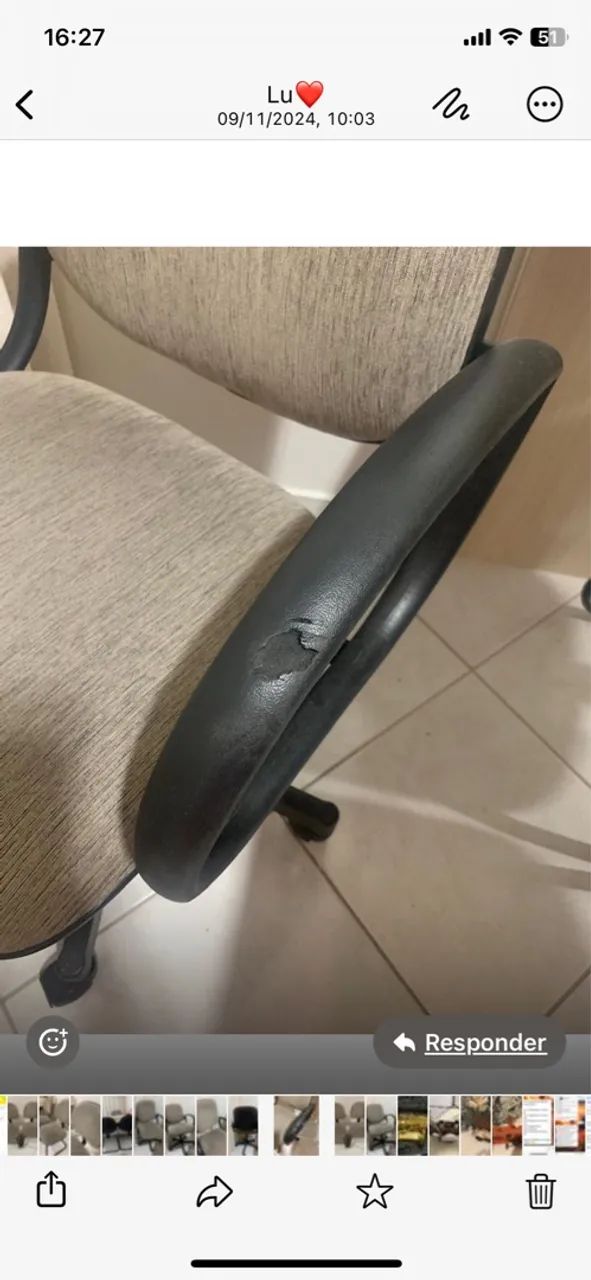 Vendo 3 cadeiras para escritório  - Foto 4