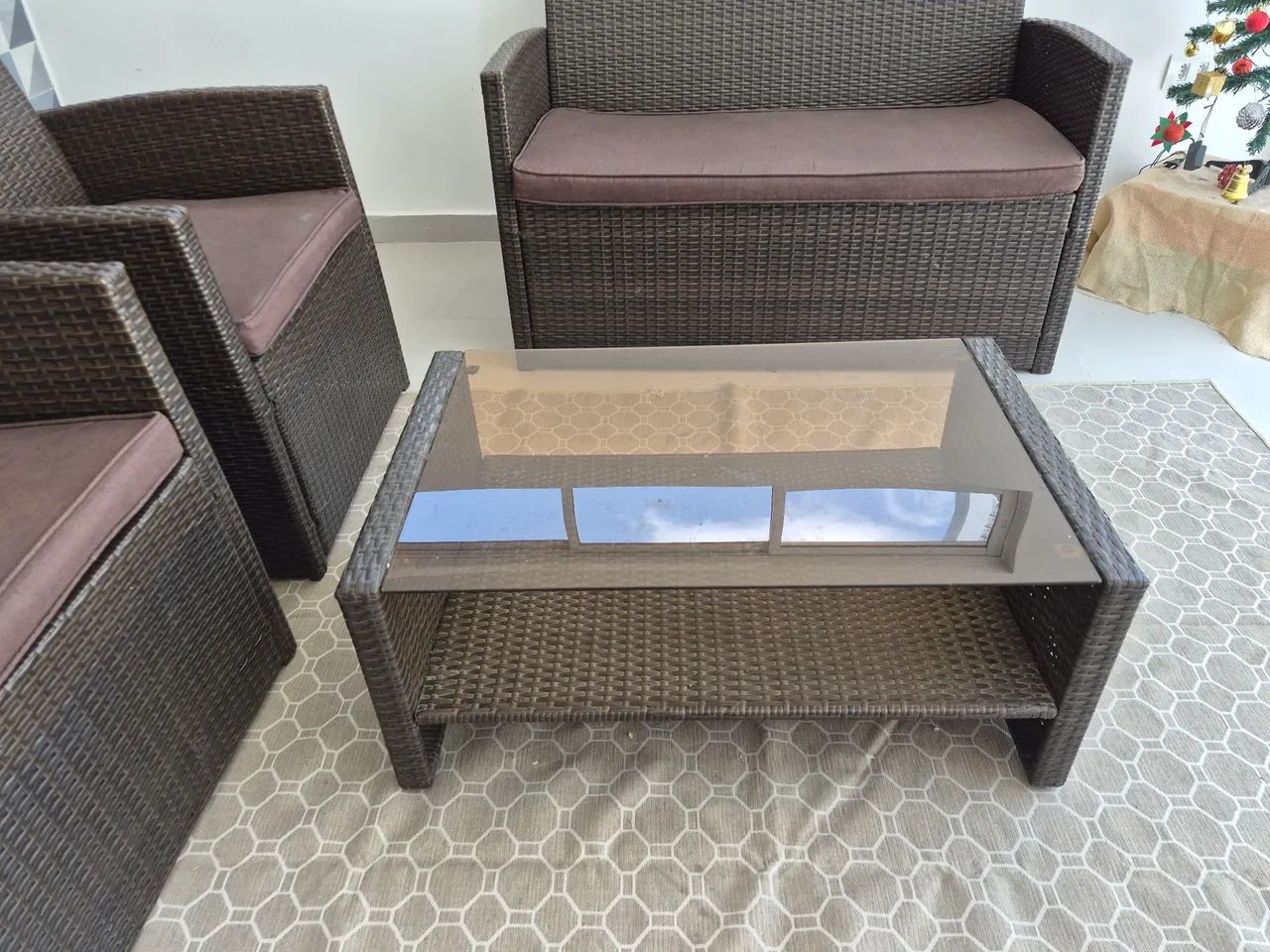 Conjunto de varanda de vime - Foto 2