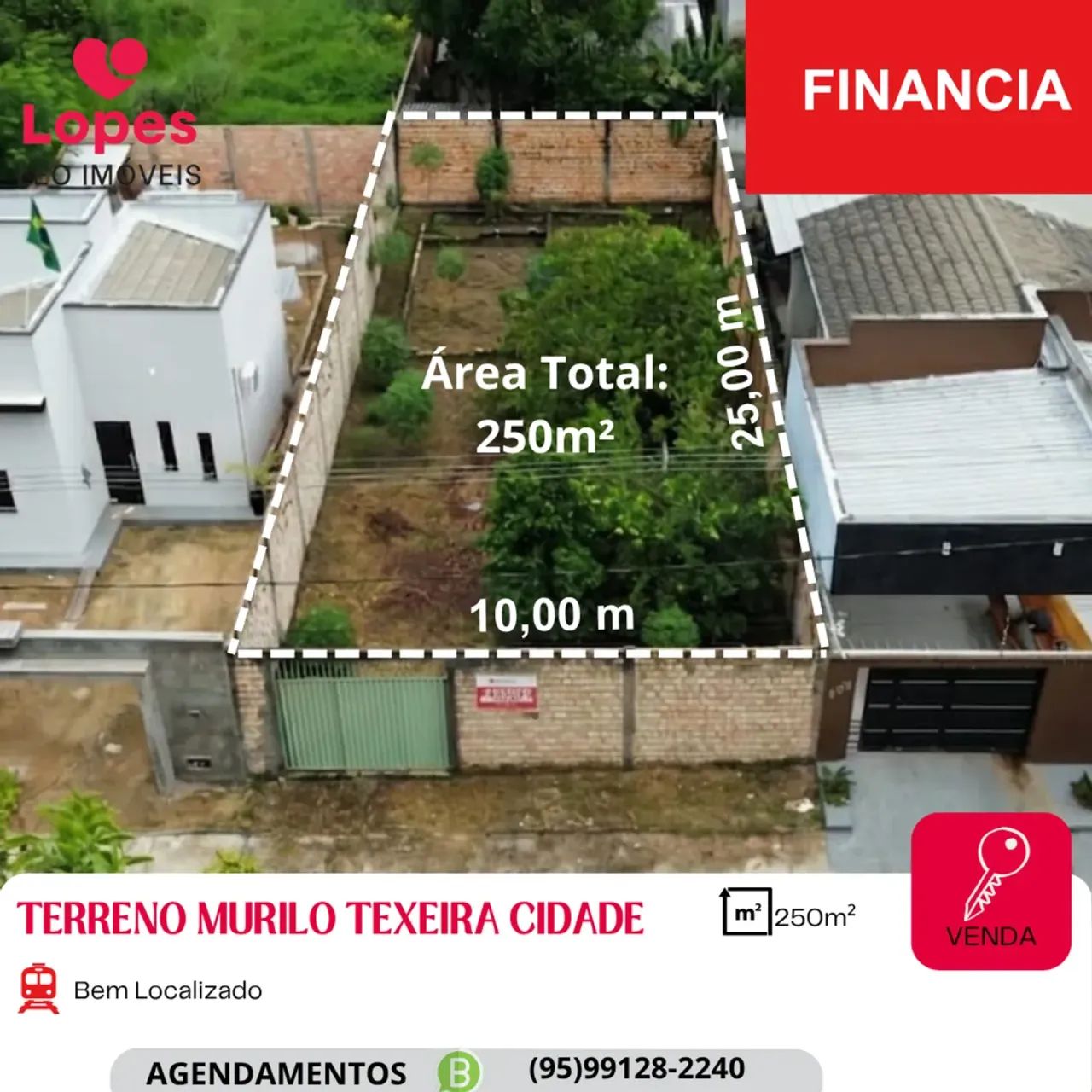 Terreno com 250m², apto a financiar, Murilo Texeira Cidade -  Boa Vista  RR