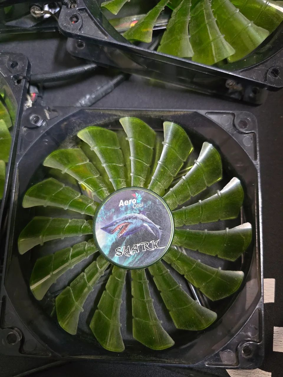 Kit com 6 Fans aerocool shark verde  - Foto 2