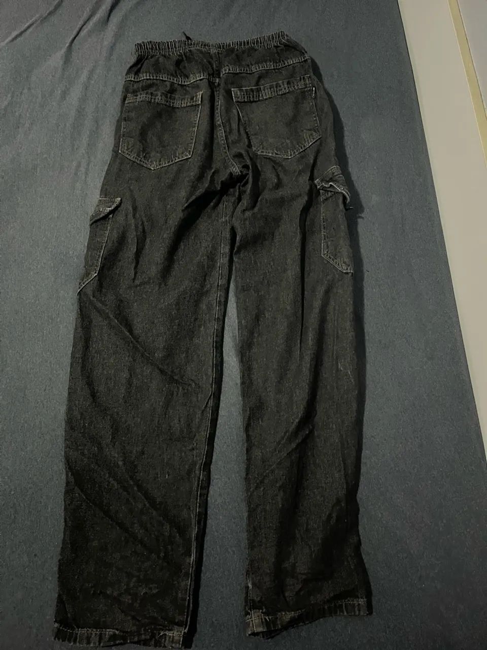 Calça larga Dazzling Preta Cargo - Foto 2
