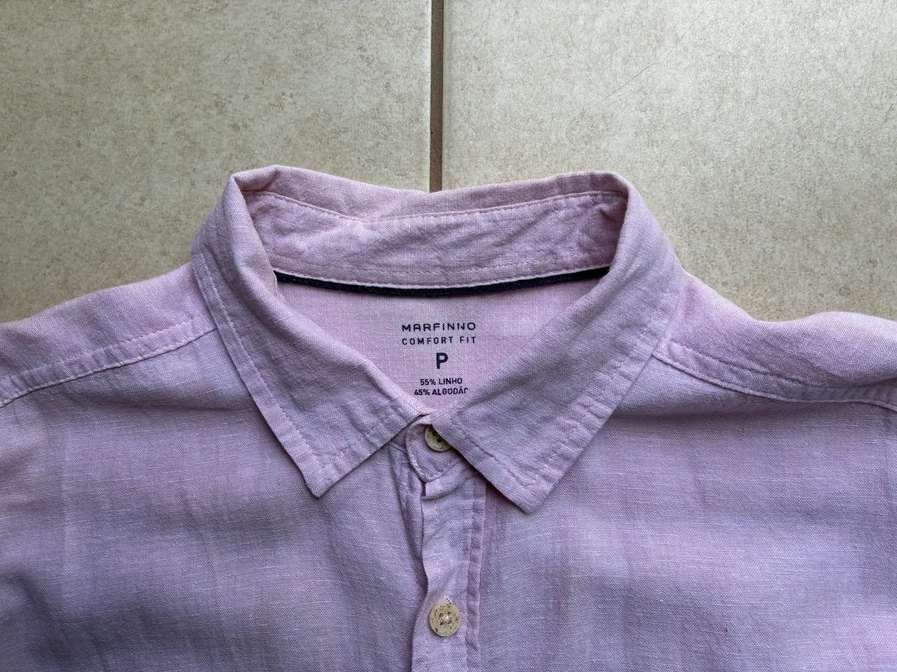LINHO: camisa social rosa P (Marfinno) - Foto 2