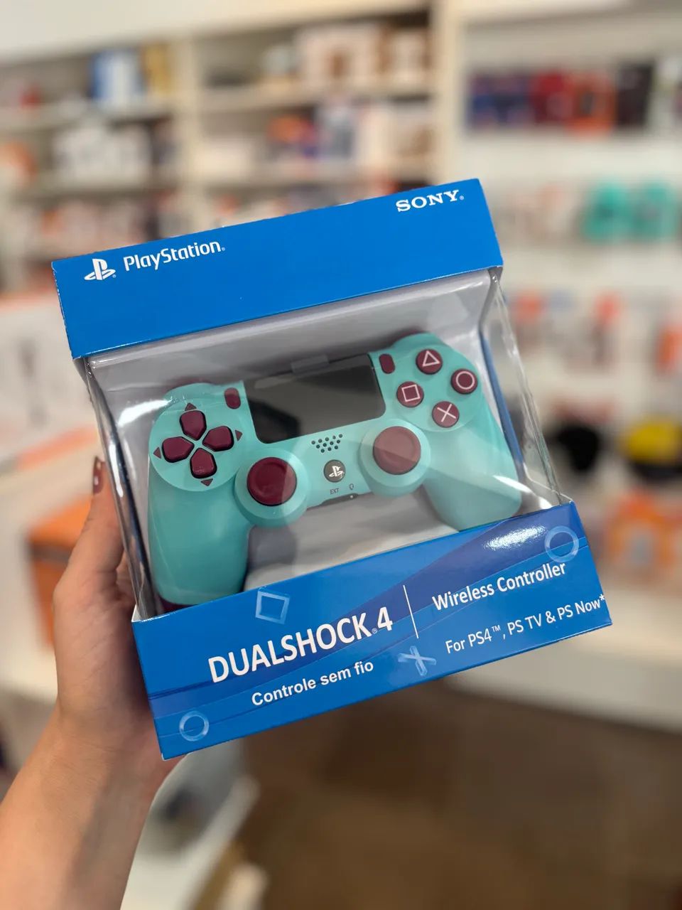 Controle Ps4 Personalizado Verde / Roxo