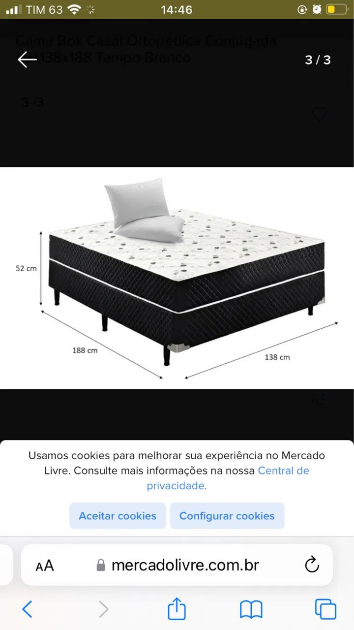 Cama box casal zap *