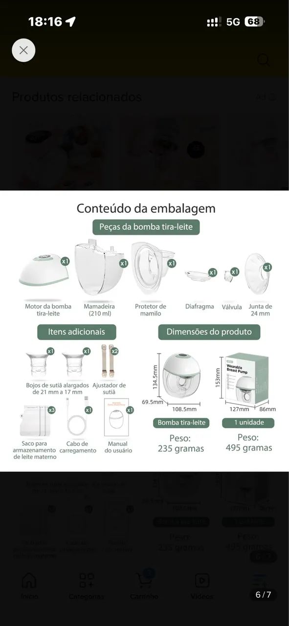 Bomba de leite materno  - Foto 5