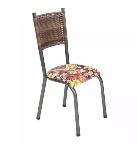 Conjunto de Mesa c/ Tampo de madeira B36 - Foto 2