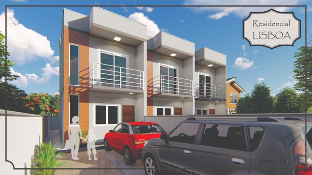 Casa Geminada com passagem lateral na Limeira, Brusque-SC