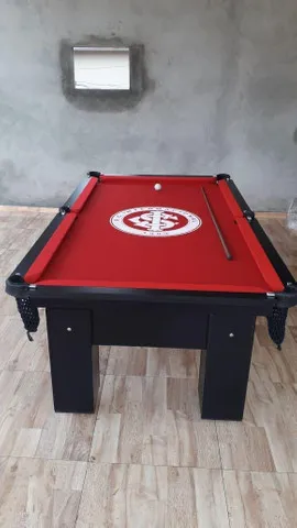 Mesa de Bilhar Preta TX Tecido Vermelho Personalizada Internacional Modelo IBPK191854