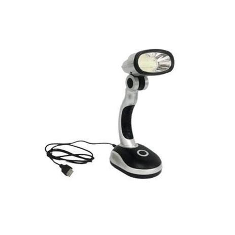 Luminária de Mesa USB Prata/Preto Uny Home - Foto 2