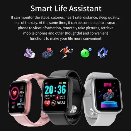 kit 2 unidades doRelógio Smartwach Fitness Bluetooth Monitor freq. cardíaca