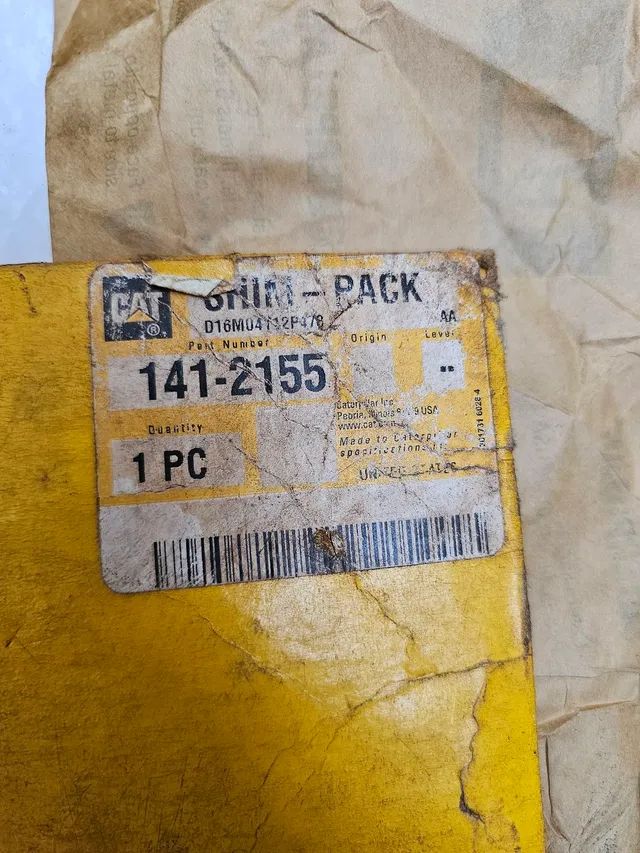 Pa carregadeira caterpillar pacote de calços novos originais 1412155 - Foto 3