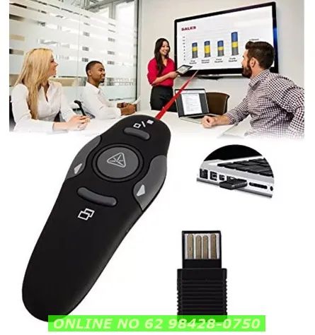 Apresentador passador Slide Apontador Laser Controle Sem Fio 