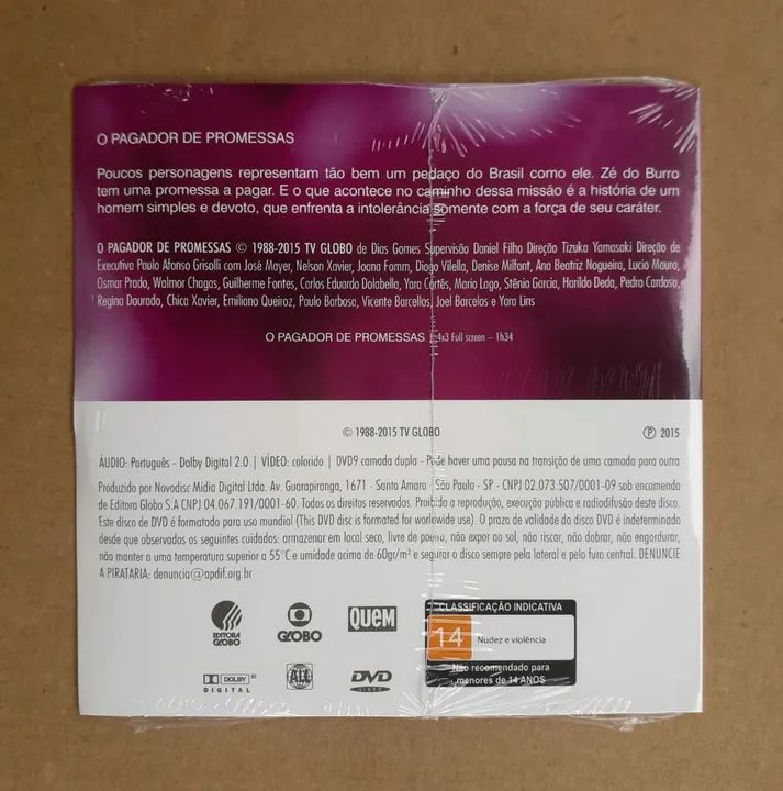 DVD O Pagador de Promessas - Telefilme Globo - Foto 2
