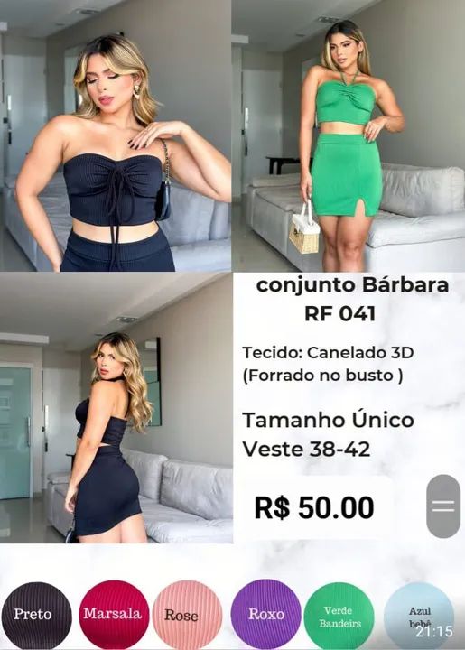 Vestidos e conjuntos no canelado premium 3D  - Foto 3