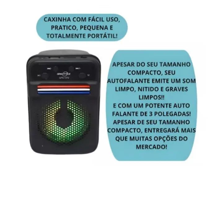 Caixa de Som Bluetooth Portátil - Som Incrível! - Foto 3