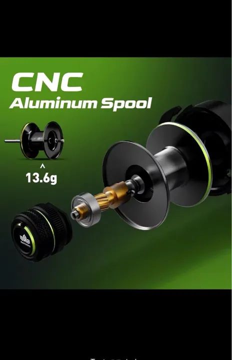 Carretilha Handing 8kg 7.2:1 manivela Esquerda  - Foto 4