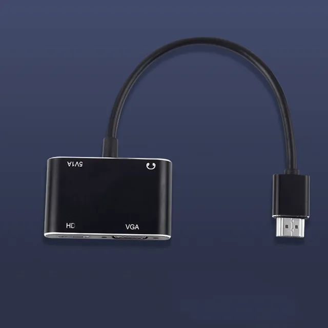 Conversor Duplicador Hdmi Macho Em 1 Vga E 1 Hdmi - Foto 2