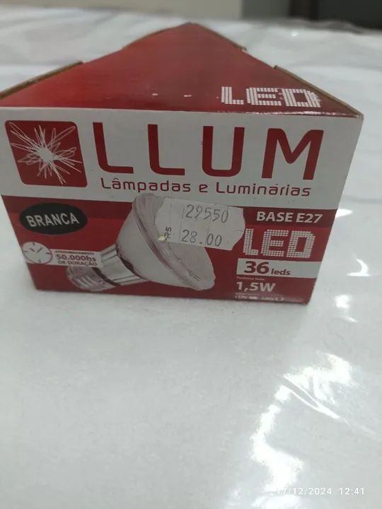 Lâmpada LED Branca E27 36 Leds 1,5W
