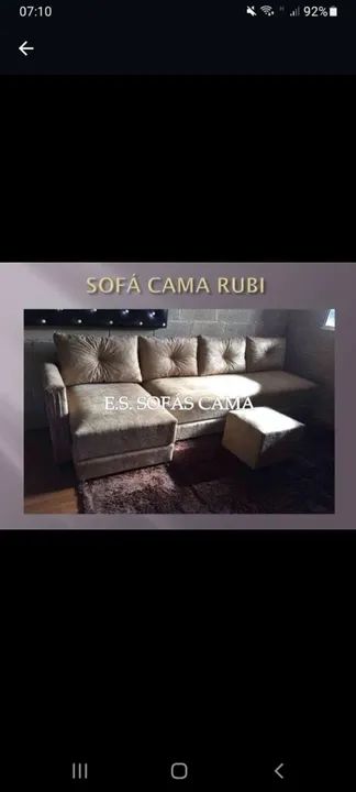 SOFÁ 4 LUGARES VIRA 3 CAMAS IDEAL PARA USO DIÁRIO - NOVOS  - Foto 4