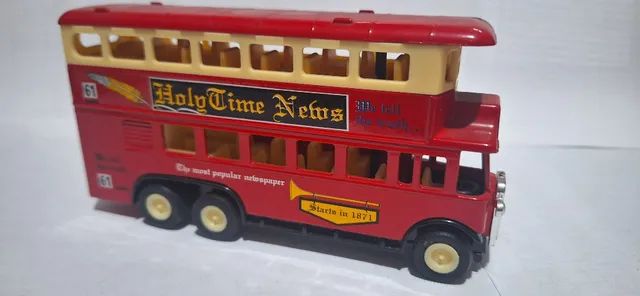 miniatura de ônibus inglês de 2 andares