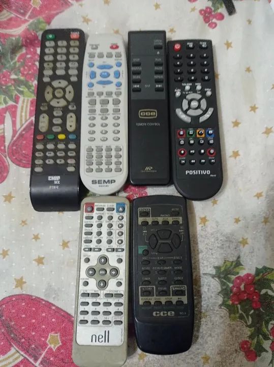 5 controles remotos diversos cce,sempre,positivo,nell - Foto 2