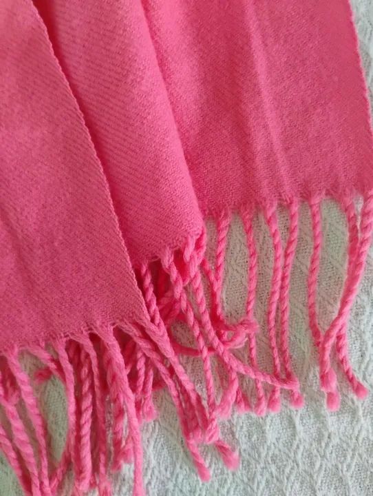 Cachecol de lã rosa - Foto 3