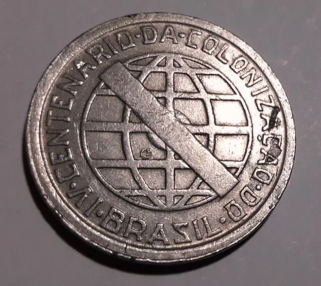 Antiga moeda de 200 Reis (1532-1932) - Comemorativa - Foto 2