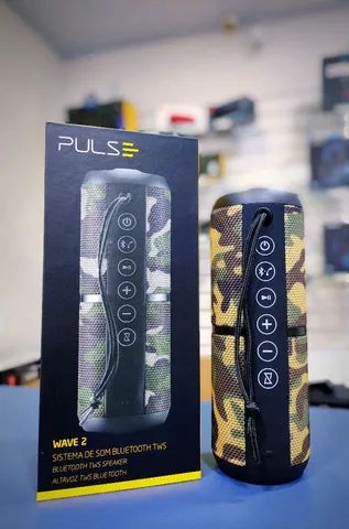 Caixa De Som Pulse Wave 2 Tws Bluetooth 20w Camuflada Sp374