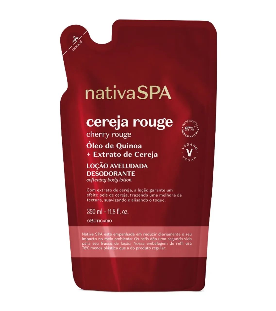 Refil Cereja Rouge (Nativa Spa) Boticario  - Foto 2