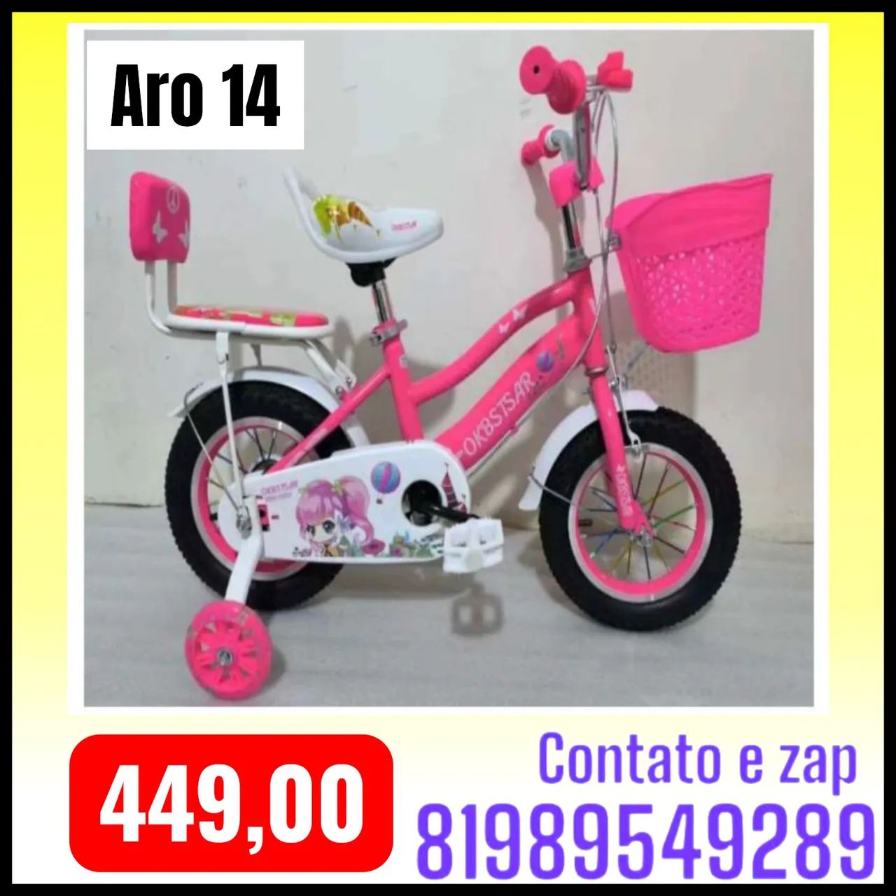 Bicicleta infantil aro 14
