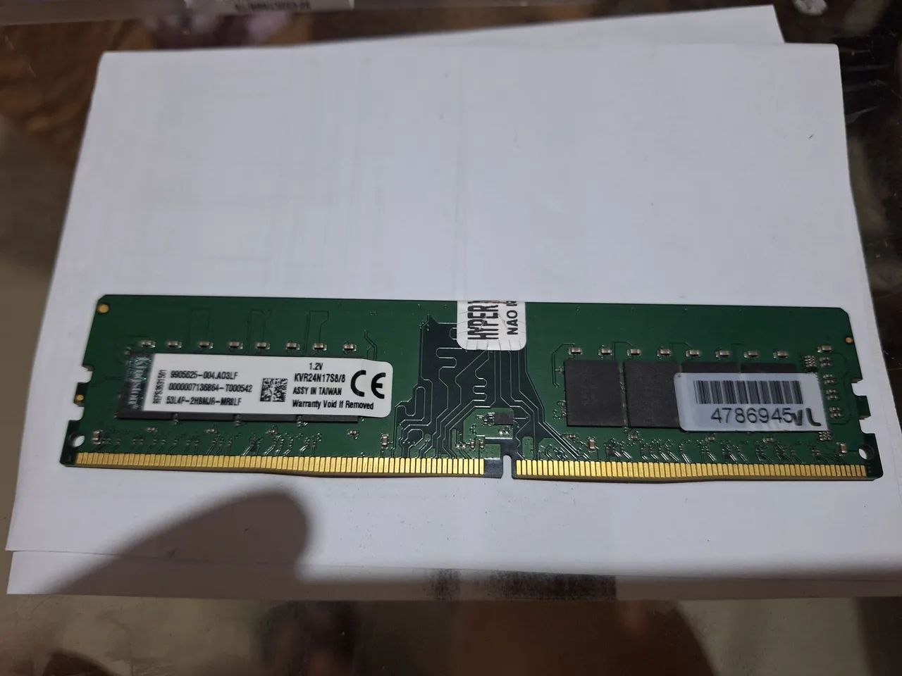 Memória RAM Kingston  de 8GB DDR4