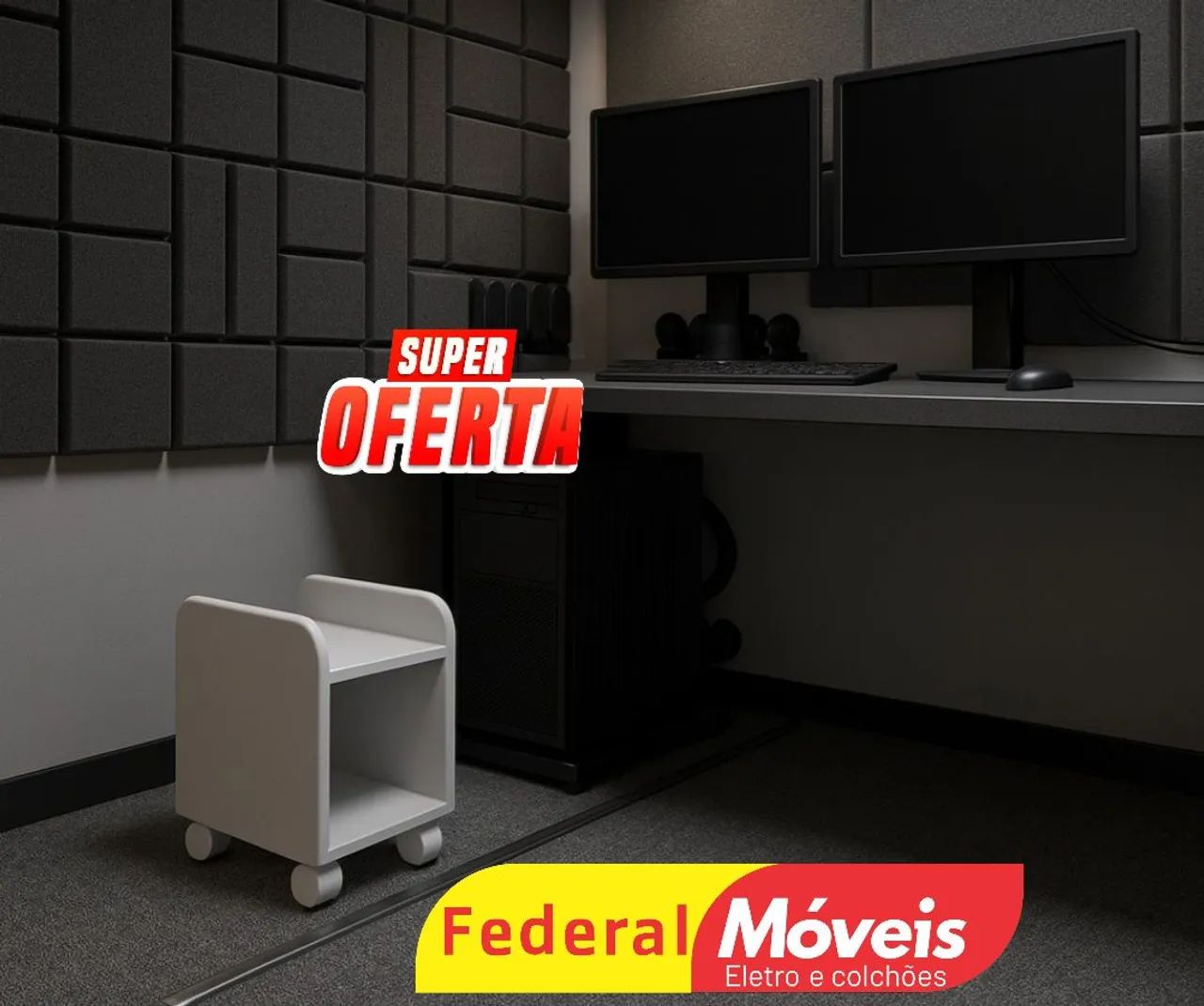 Suporte para CPU com rodízio novo - Moderno, seguro e super prático