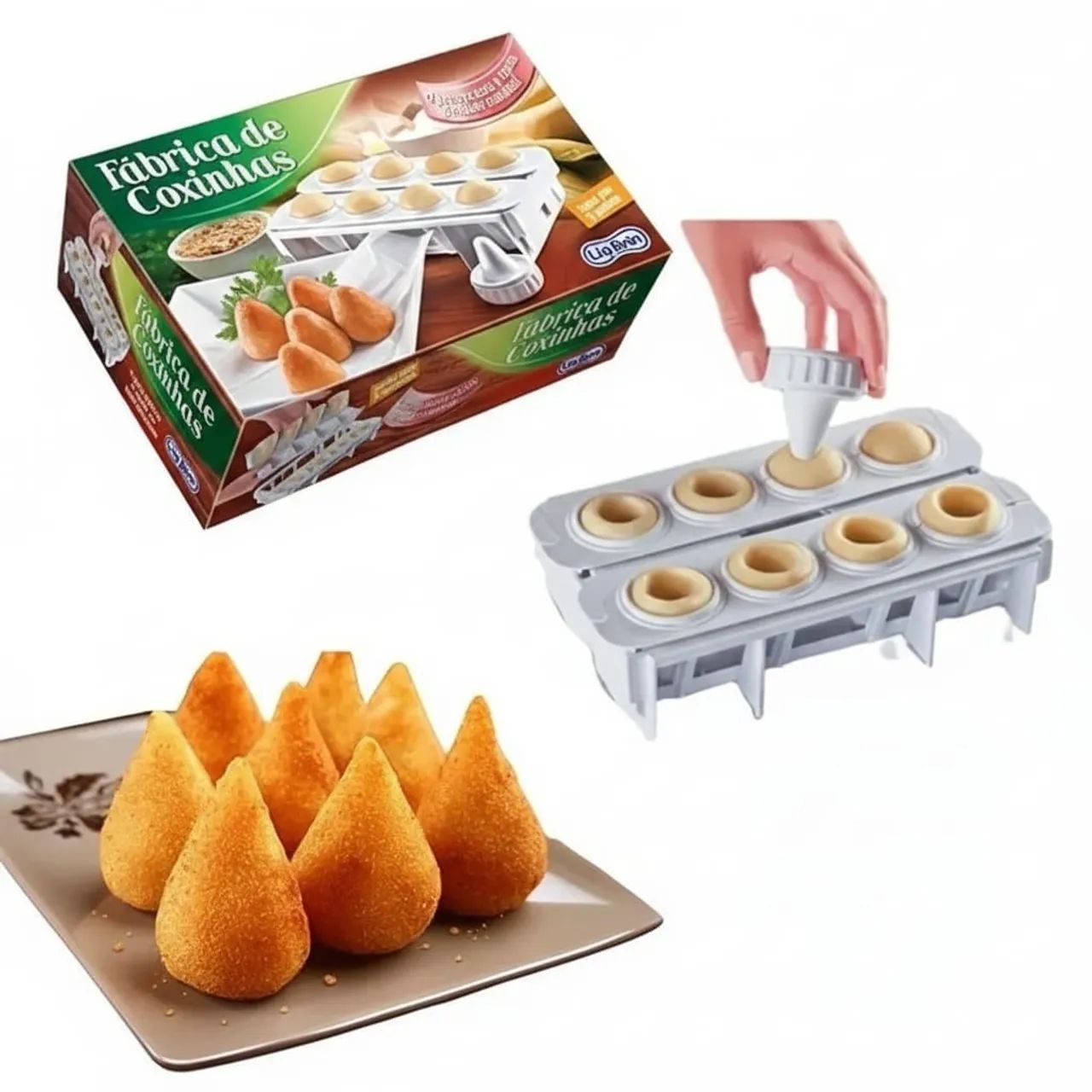 Maquina manual de moldar coxinha (nunca usada)