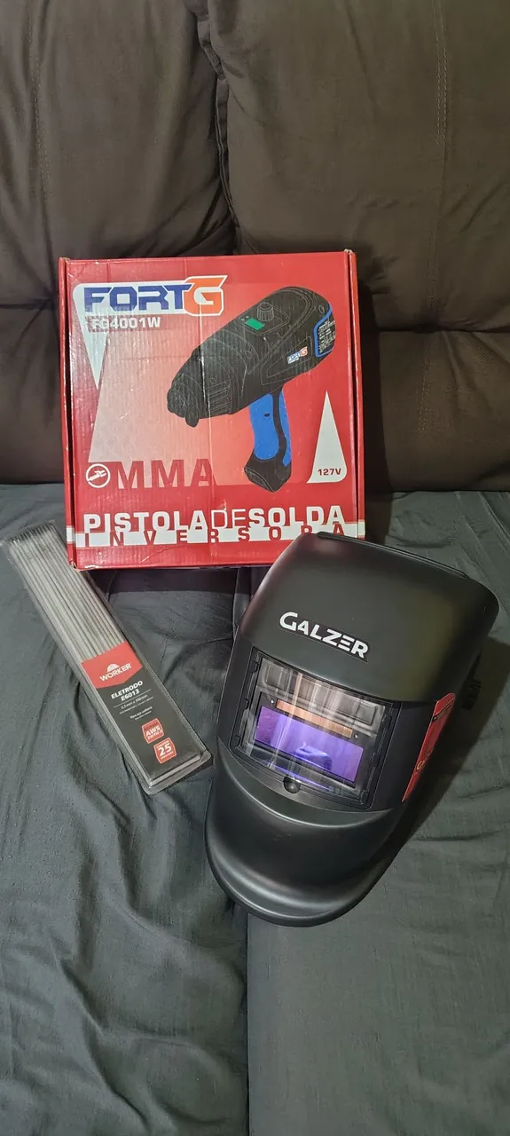 Kit de Solda Completo - Fortg FG4001W + Máscara Galzer + Eletrodos