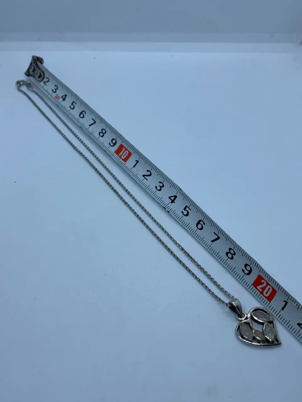Colar de prata 925 Italy Coração com Pedras Vintage - Foto 5