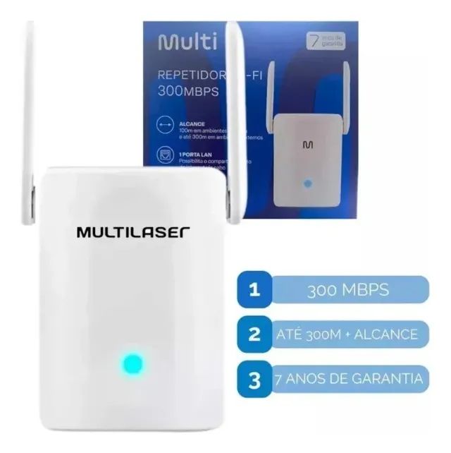 Repetidor Wifi 300MBPs Com 7 Anos de Garantia