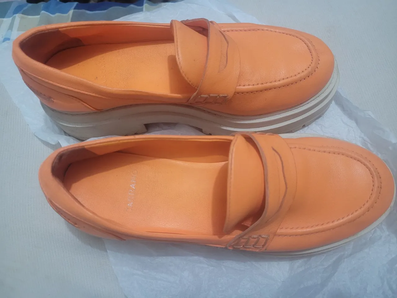 Sapatos Tratorado Laranja - Tamanho 36