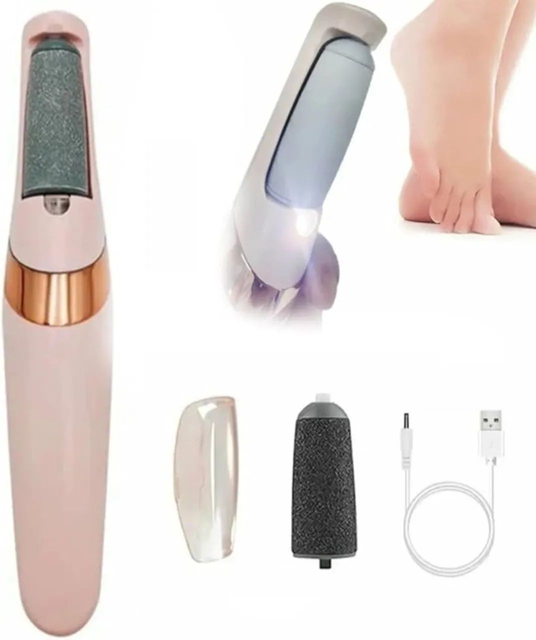 Lixa Para Pés Recarregável Spa Dos Pés 2 Potências 110V/220V - Foto 2