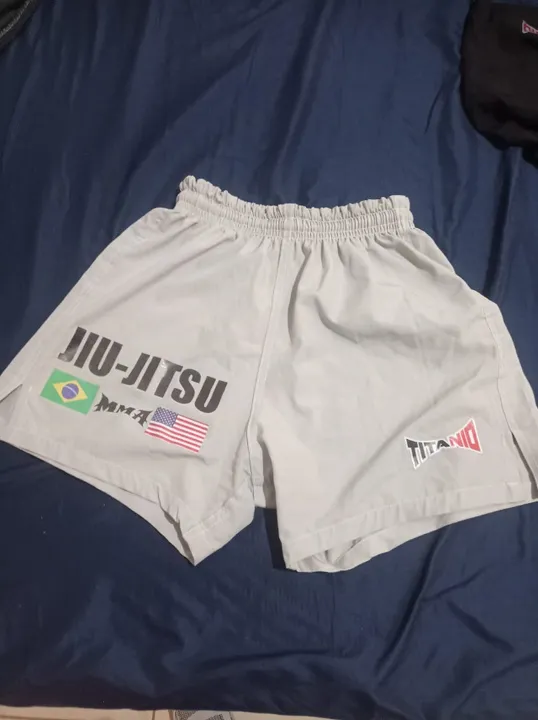 Short de Jiu-Jitsu Cinza / No Gi / Grappling / Submission